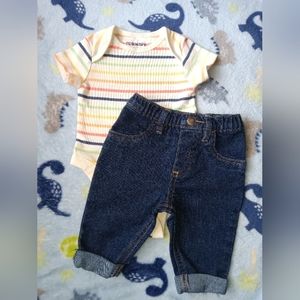Jean pants & onesie